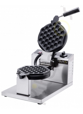 Kitchbox Ticari Endüstriyel Bubble Waffle Makinesi (180 Derece Dönüşlü Profesyonel Model)